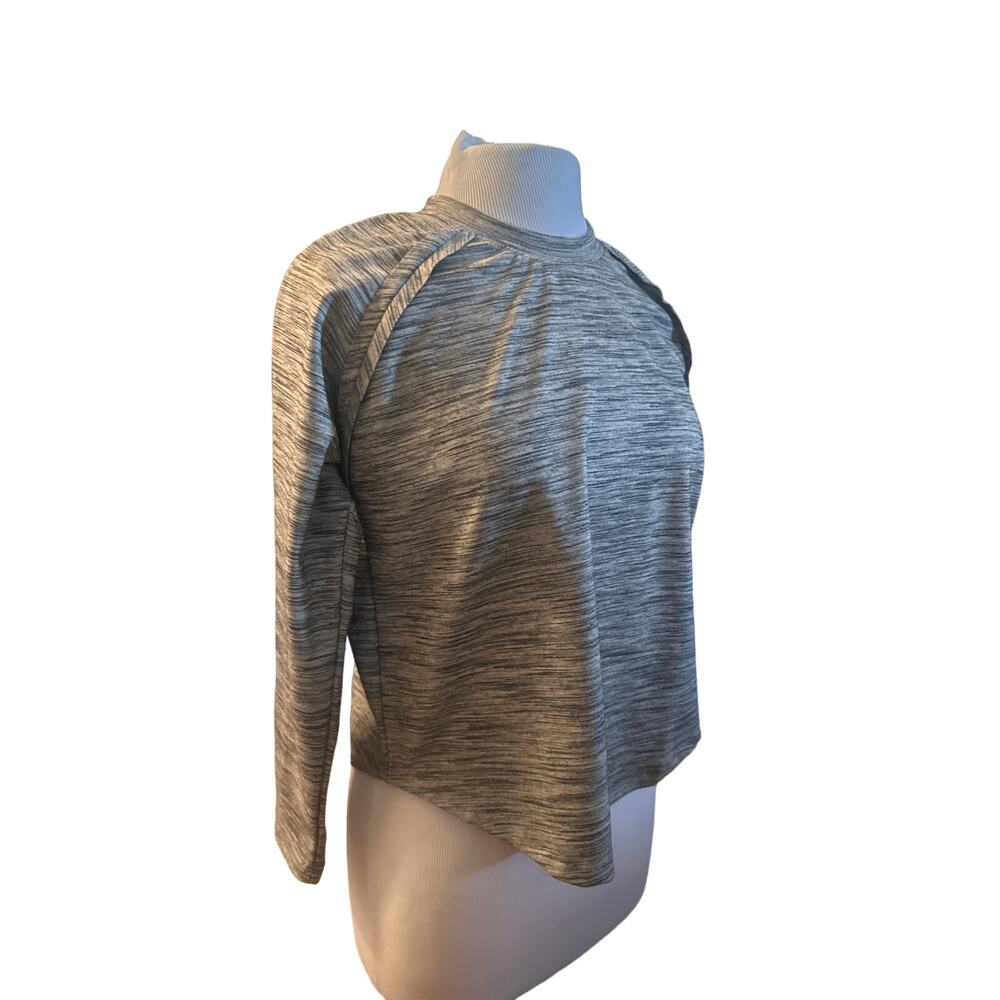 Women F S Rocket X Lunch Gray Marled Long Sleeved Top Shirt Crewneck